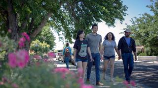 Image of students walking on campus